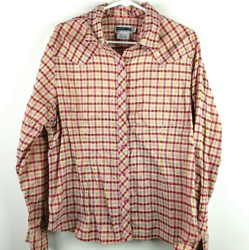 Panhandle Slim XL Western Shirt Pearl Snap Shiny